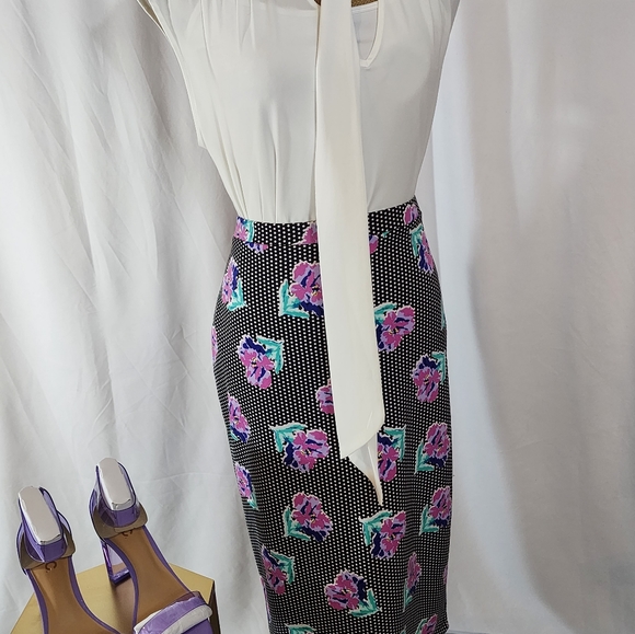 I love Ronson black polka dot skirt: size M - Picture 2 of 4